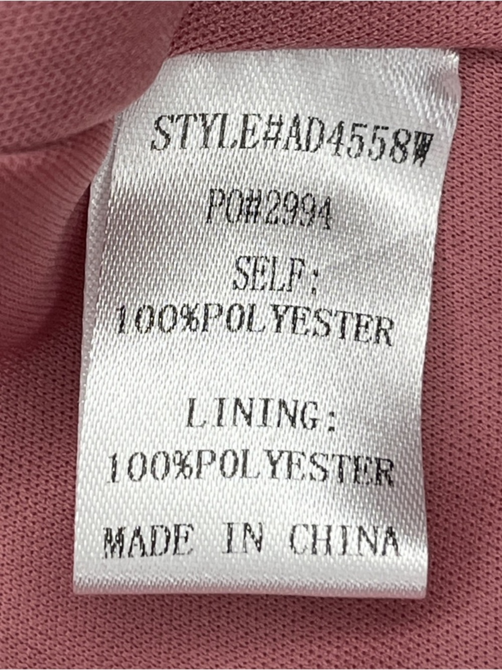 Dusty Rose Polyester Dress with Smocked Bodice small - Picture 3 of 7